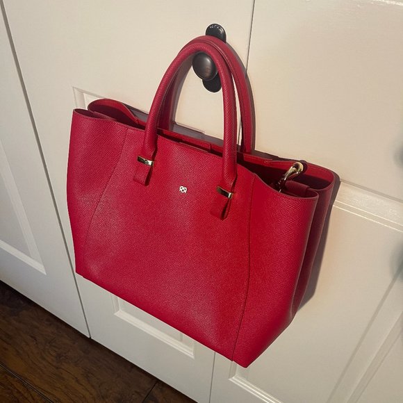 Gunas Red Jane Crossbody Tote Satchel - Picture 1 of 3